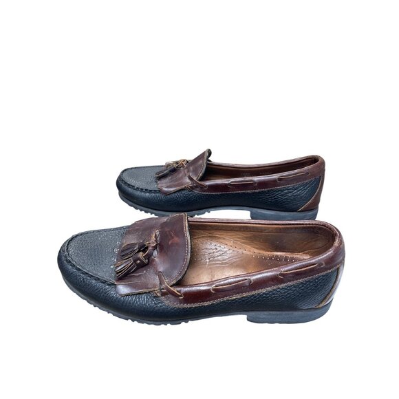 Allen Edmonds mens brown leather tassled slip loafers sz 10.5D SKU 9604 main image 8